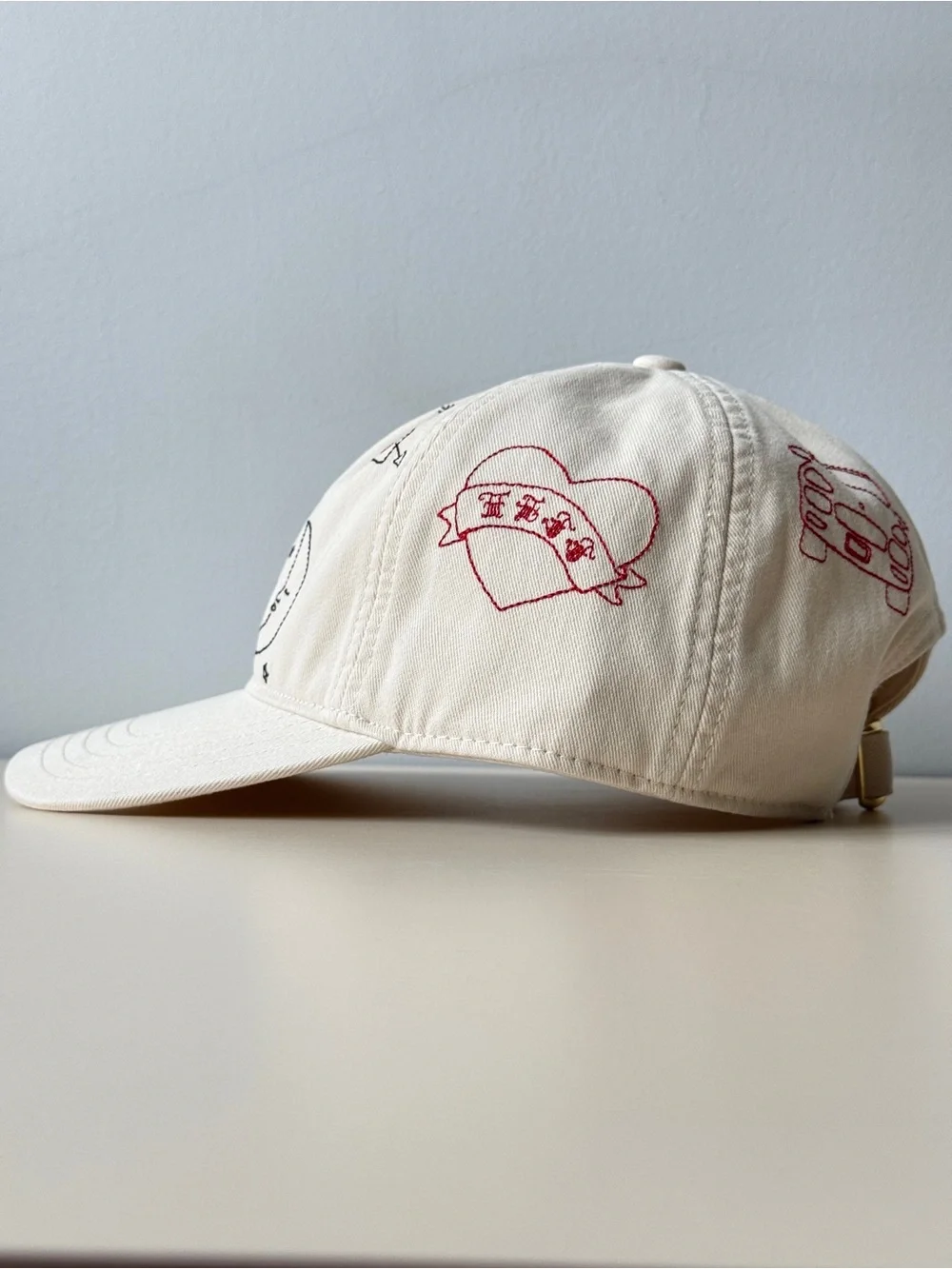 Madewell J.Crew Doodle Tattoo Embroidered Baseball Cap Hat - NWT